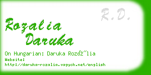 rozalia daruka business card